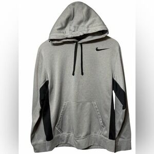 Nike Gray Hooded Pullover with Black Panels